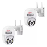 Kit 2 Cameras Segurança Ip Prova D água Cartão Memória 32gb