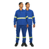 Kit 2 Camisa Gola Italiana E Calça Brim Refletiva Resistente