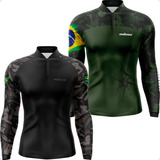 Kit 2 Camisa Pesca 2 Unidades Camiseta Pescador Proteção Uv
