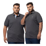 Kit 2 Camisa Polo Masculina Plus Size Golfe Class