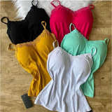 Kit 2 Camisa Regata Blusinha Alcinha Renda Bojo Gg Plus