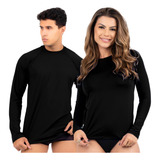 Kit 2 Camisas Casal Rash Guard Térmica Moda Praia Confort