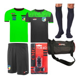 Kit 2 Camisas De Arbitro 1 Short Futebol Meião 2 Brinde