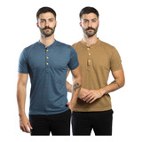 Kit 2 Camisas Henley