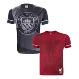 Kit 2 Camisas Manchester City Liverpool Adulto Futebol