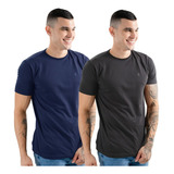Kit 2 Camisas Masculina Básica Longline Oversized 9 Cores