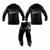 Kit 2 Camisas Motocross   1 Calça Pro Tork Insane In Black