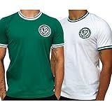 Kit 2 Camisas Palmeiras Retrô Históricas 1973 Segunda Academia Verde Branco Masculino Tamanho XG Cor Verde Bran