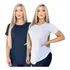 Kit 2 Camiseta Babylook Feminina Academia Lisa Promoção