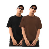 Kit 2 Camiseta Oversized Plus Size Camisa Masculina