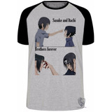 Kit 2 Camiseta Plus Size Manga Naruto Sasuke E Itachi Linda