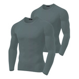 Kit 2 Camiseta Térmica Masculina Dry Fit Malha Uv50+