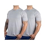 Kit 2 Camisetas Básicas Masculina Algodão Premium Slim Fit Cor:2 Cinzas;tamanho:g