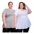 Kit 2 Camisetas Bata Plus Size Feminina Evasê G1 Até O G3