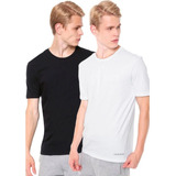 Kit 2 Camisetas Calvin Klein Original Underwear Basic C nf e