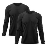 Kit 2 Camisetas Masculina Proteção Uv Dry Fit Manga Longa