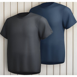 Kit 2 Camisetas Plus Size Dry Fit Poliéster Corrida Academia