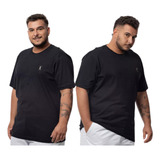 Kit 2 Camisetas Plus Size Masculina Bordada Golfe Class