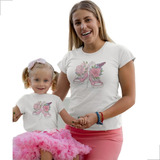 Kit 2 Camisetas Tal Mãe Tal Filha Camisa Babylook Promoção
