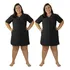Kit 2 Camisolas Plus Size Botões Pós Cirúrgica Amamentação