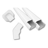Kit 2 Canaleta 1m Cb60 Acab Furo Cb60 Curva Reguláv Cb60
