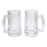Kit 2 Canecas De Vidro Alça Reforçada Chopp 380ml Outback