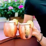Kit 2 Canecas Moscow Mule Em Cobre Puro 500 Ml
