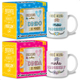Kit 2 Canecas Porcelana