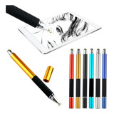Kit 2 Canetas Touch Screen Ponta Fina Stylus Desenho 2 Em 1