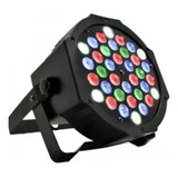 Kit 2 Canhao De Led Refletor Par 64 Rgbw 36 Leds Dmx Strobo