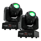 Kit 2 Canhão Moving Head 60w Rgb 7 Cores Strobo Dmx Balada