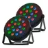 Kit 2 Canhão Refletor 18 Leds Rgb 18w Dmx Iluminação Show Dj