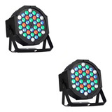 Kit 2 Canhão Strobo Refletor 36 Led Rgb Jogo De Luz 36w