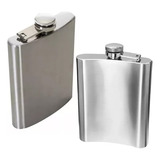 Kit 2 Cantil De Bolso 270ml Inox Porta Bebidas Portátil Top