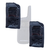 Kit 2 Capa Couro Proteção P Rádio Comunicador Motorola T38