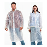 Kit 2 Capa De Chuva Reforçada Pvc Transparente Resistente
