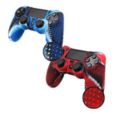 Kit 2 Capa Silicone 2 Pares De Grips Dualshock Ps4
