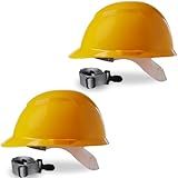 Kit 2 Capacete Camper C Jugular Segurança Epi Obra Pedreiro Amarelo 