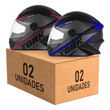 Kit 2 Capacetes Integral Moto Pro Tork R8 Combo Para Casal