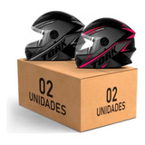 Kit 2 Capacetes Moto R8 Esportivo