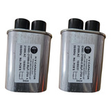 Kit 2 Capacitor Microondas 0 90uf 2100v 2x2 Term  Finos Luna