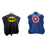 Kit 2 Capas Corte Infantil Heróis Barbershopp Em Cetim