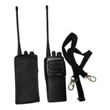 Kit 2 Capas Couro Legítimo Rádio Ht Motorola Ep450 E Dep 450