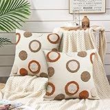 Kit 2 Capas De Almofada 45x45cm Decorativas Para Sofá Cama Artesanato De Bordado Lindamente Travesseiro Não Incluído Bege23 