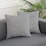 Kit 2 Capas De Almofada Boucle Zíper Invisível 45x45cm Cinza 
