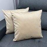 Kit 2 Capas De Almofada Em Suede Veludo 45x45 Decoração Casa