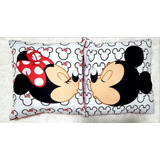Kit 2 Capas De Almofadas Casal Namorados Mickey E Minnie