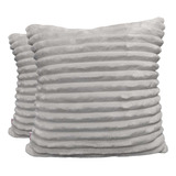 Kit 2 Capas De Almofadas Luxo Soft Decoração Sofá Sala 45x45