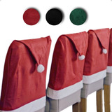 Kit 2 Capas Encosto De Cadeira Natalina Decoração De Natal
