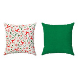Kit 2 Capas Para Almofadas Renas Natal Sofá Chique 45x45